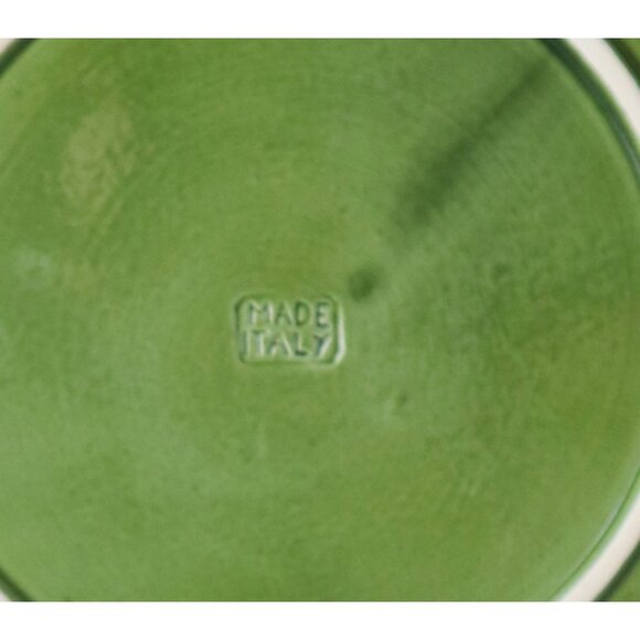 4 Vintage Fondue Plates Grill Plates Made In Italy Yellow Green - Picture 7 of 7